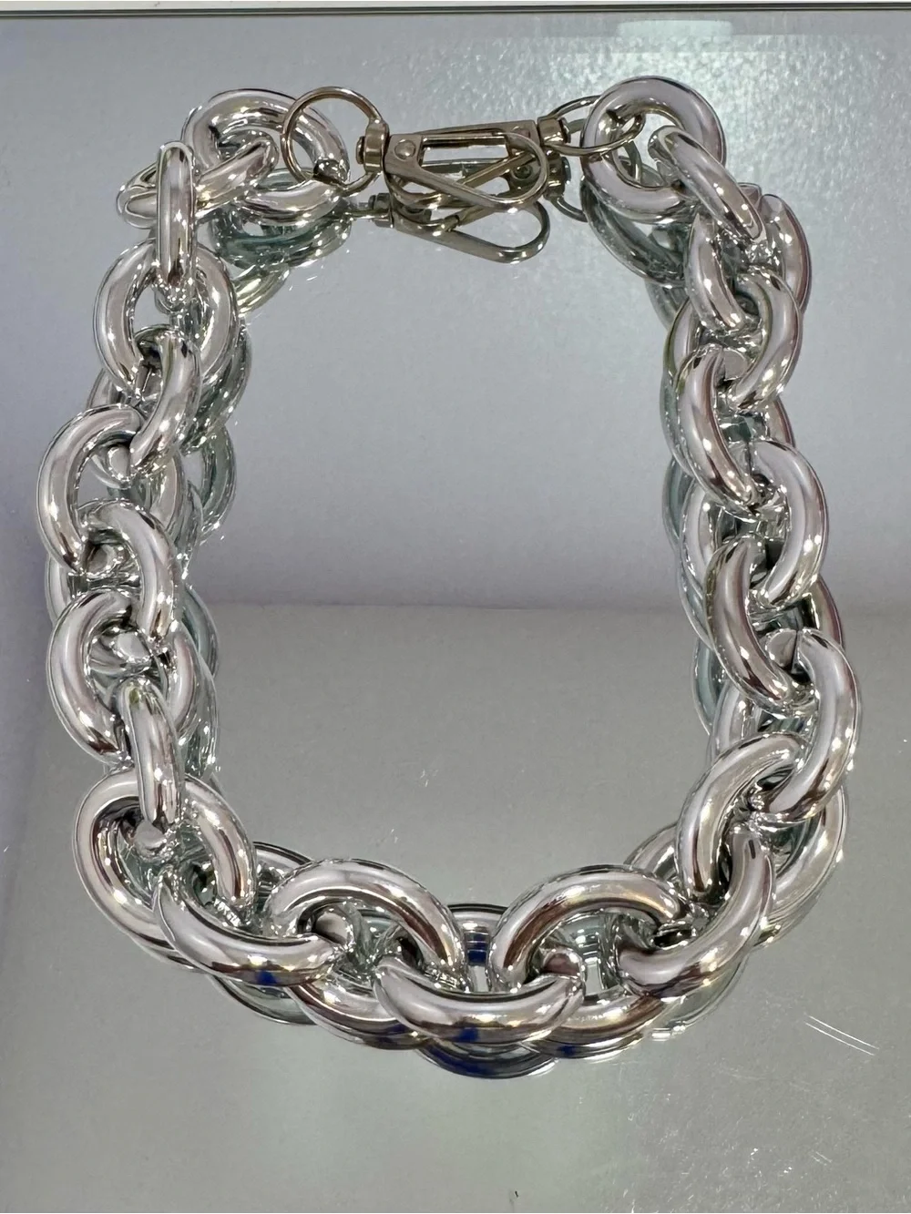 New Silver Link Bag Chain 18 inches